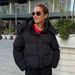 girl Girl Cross-Border For Women 2025 Winter New European And American Style Loose Coat Short Hooded Cotton Jacket_ecoleips.com