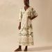 Women's Summer Fashion Long Dress V Neck Printed Loose Fit Maxi Dress for Casual Comfortable Style_ecoleips.com