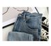 K Retro Micro Flared Jeans For Women, High Waisted Elastic Slim Straight Leg Pants With Frayed Edges, Floor Length Flared Pants For Women_ecoleips.com