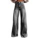 Women's plus Size Faux Denim Wide Leg Pants 3D Printed Casual Flare Pants Popular Style Cross Border Foreign Trade_ecoleips.com