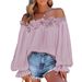 2024 Early Spring Hot-Selling New Elegant Style Casual Ruffled Off-Shoulder Long-Sleeve Shirt For Women_ecoleips.com