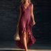 Bohemian V-Neck Maxi Dress for Women Sleeveless Cotton-Linen Blend Summer Dress with Flowy Ruffle Detail_ecoleips.com