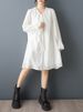 2026 Spring Summer New Oversized Vintage Dresses For Women Lace-Up Long Sleeve Loose Casual Shirt Dress Fashion Elegant Clothing_ecoleips.com