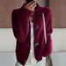 Women's Clothing Women's Loose Button-Up Cardigan Sweater - Soft Acrylic Blend, Casual Long Sleeve Open Front Knit Top (Grey, Navy, Wine, Matcha)_ecoleips.com