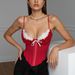 European And American Sexy Wrapped Chest Mesh Splicing Lace Bra Cotton Hot Girl Fishbone Suspenders Inner Wear Outer Wear Top_ecoleips.com