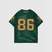 Women's round Neck Short Sleeve Knit T-Shirt Hollow out Design Star Print Loose Pullover Sporty Trendy Sweater European American Style 86 Number_ecoleips.com