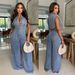 Women's Clothing Slim Fit Washed Denim Jumpsuit For Women Straight Loose Style Elastic For Formal & Casual For Women_ecoleips.com