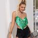 Women's Clothing Camisole Vest Nightclub Electronic Music Festival Sexy Vest Metal Sequin Top_ecoleips.com