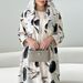 Women's Clothing Headscarf Long Sleeved Printed Robe Coat_ecoleips.com