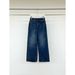 ICC Vintage Wash Pattern Flocked Slimming Straight-Leg Jeans For Women, Winter Style, Guangzhou Thirteen Lines 10580_ecoleips.com
