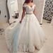 New Luxury Long Sleeve Noble White Elegant Mid Waist A Line V Neck Chinese Short Wedding Dress_ecoleips.com