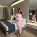 Elegant Sexy One-Shoulder Long-Sleeved Ball Dress Hip Wrapped Three-Dimensional Flower Design_ecoleips.com
