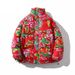 girl 2024 Northeast Large Flower New Jacket Winter National Trend Thickened Coat Couple Plus Size Cotton Clothing Hooded_ecoleips.com