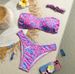 Trendy Swimwear Printed Triangle Cup Bikini Women's Tie Neck Thong Two Piece European American Style New Trending_ecoleips.com