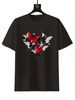 European And American Cross-border Foreign Trade Clothing Butterfly Print Round Neck Printed Women's Short-sleeve_ecoleips.com