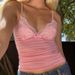 Women's Lace Trimmed V Neck Bow Solid Color Camisole Sexy Low Cut Slim Fit Short Tank Top_ecoleips.com