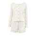 Summer New Knitted Printed Long Sleeve Short Comfortable Pajama Set European And American Cross-Border Wholesale_ecoleips.com