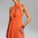 Sexy Sleeveless Draped Party Dress 2026 Summer Elegant Halter Hollow Out Gowns Women Fashion Hight Waist Solid Slim Long Dress_ecoleips.com