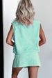 K Solid Color Fashion Casual Suit Women's New Short Sleeved T-shirt Three Piece Pants Two-piece Set_ecoleips.com