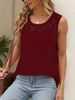 Solid Color Versatile Sleeveless Chest Pleated Casual Vacation Top_ecoleips.com