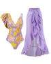 "Elegant One-Piece Swimsuit & Beach Dress Set – Slimming High-Cut Design, Adjustable Straps, UPF 50+ Protection For Hot Springs & Vacations"_ecoleips.com