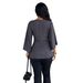 European And American Sexy V-neck Solid Color Drapey Mid-sleeve T-shirt Women With Bell Sleeves, Elegant Waist-cinching_ecoleips.com