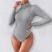 2025 New Fashion Women's Clothing Source Factory Knitted Long Sleeve High Collar Slim Fit Bodysuit_ecoleips.com