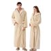 Aria Basics European American Style -style Extra-long Bathrobe, Ankle-length, Hooded, Thickened, Couple's Flannel Bathrobe For_ecoleips.com