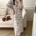 2026 New Cotton Silk Nightgown For Women, Elegant Printed Short-Sleeve Long Dress, Plus Size, Lightweight, Can Be Worn_ecoleips.com
