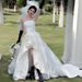 Elegant Strapless A-Line Wedding Dress For Photoshoots – Boho Chic Bridal Gown, Couple Photography, Outdoor & Street Style, Sizes_ecoleips.com