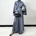 Women's Clothing Diamond Stripe Big Trumpet Sleeve Long Connecting Skirt Long Skirt Robe_ecoleips.com