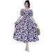 Women's Rayon Floral Summer Travel Bohemian Beach Dress Flared Long Skirt_ecoleips.com