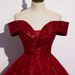 Scarlet Off-Shoulder Ball Gown – Elegant Corset-Back Prom Dress For Hosts, Pageants & Black Tie Events (Stretch Polyester, XS-XXXL)_ecoleips.com