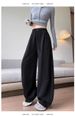 Black Lamb Wool Sweatpants Women's Autumn And Winter 2025 New Large Size Fat Mm Loose Casual Wide-leg Banana Sweatpants_ecoleips.com