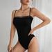 Voya Women's New Slim And Sexy Camisole Jumpsuit Summer Black Lace Patchwork Beautiful Back And Crotch Bottom, Inner Vest_ecoleips.com