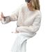 Women's Clothing Faux Fur Long Sleeve Coat For Women, Trendy Oversized Streetwear Jacket, Soft And Cozy Winter Outerwear, Elegant Beige Short Coat_ecoleips.com