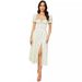 2025 New Fashion Puff Sleeve Floral Lace-up Slit Long European And American Style Women's Summer Dress_ecoleips.com