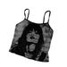 Summer Camisole Tank Top for Women Sexy Slim Fit Sleeveless Red Black Five Pointed Star Print European American Style_ecoleips.com
