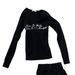 Slimming Long Sleeve T-Shirt Sexy Style Letter Print Base Layer Button Design for Hot Girls Women's Clothing Tops_ecoleips.com