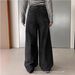 Women's High-Waisted Rhinestone Jeans Black Slimming Wide Leg Pants 25AW Style Washed Denim for Export Wholesale_ecoleips.com