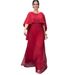 Women's Plus Size Casual Dress Comfortable Cross-Over Style Shawl Raglan Sleeve Large Skirt Fashion_ecoleips.com