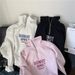 Korean Style Women's Embroidery Pullover Sweatshirt Stand Up Collar Half Zipper Spring Autumn Simple Temperament Fashion_ecoleips.com