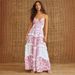 2026 European And American Women's Clothing Sleeveless Strap Digital Print Long Patchwork Dress_ecoleips.com
