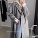 "Double-Faced Wool Cashmere Coat – Mid-Length Audrey Hepburn Style Overcoat, Drop Shoulder Winter Coat For Women"_ecoleips.com