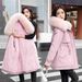 "Women's Fleece-Lined Short Puffer Coat Winter Thickened Warm Jacket With Faux Fur Hood, Oversized Fit, Zip Closure, Multiple Colors & Sizes"_ecoleips.com