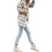 Winter And Autumn Long-Sleeved Loose-Cut Plaid Sweater With Woolen Warm Coat For Women's Wholesale_ecoleips.com