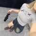 AC151 Bowknot Letter Print 2025 Summer New Slim Fit Korean Design Pullover Short Sleeve T-shirt For Women_ecoleips.com