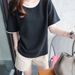 Short-sleeved T-shirt Round Neck Korean Version Of Summer New Simple And Thin Women's Top Large Size Loose Tide_ecoleips.com