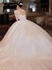 French Style Petite Princess Wedding Dress 2025 New Summer Short Sleeved Main Dress with Train High Quality_ecoleips.com