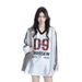 Retro V-Neck Hip-Hop Hoodie – Oversized Letter Print Sweatshirt For Men & Women, Loose Fit Streetwear Pullover (Black, White, 9002-White, M-2xl)_ecoleips.com